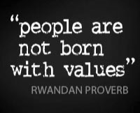 not born with values